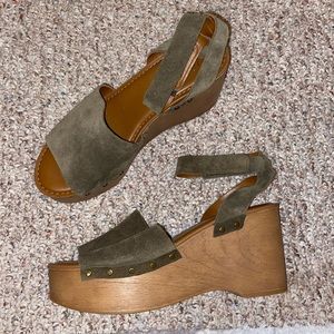 Franco Sarto Juliette Sandal Green Suede